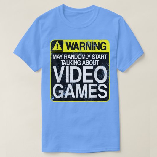 Funny Video Games Console Warning Gaming Computer T-shirt (Design voorkant)
