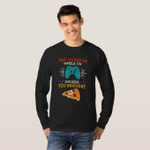 Funny Video Games en Pizza Lover Retro Gag Gamer T-shirt (Voorkant volledig)