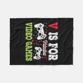 Funny Video Games Lover Valentine Day For Kids Boy Fleece Deken (Voorkant (Horizontaal))