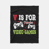 Funny Video Games Lover Valentine Day For Kids Boy Fleece Deken (Voorkant)