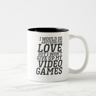 Funny Video Games Player Love Quote voor gamer Tweekleurige Koffiemok