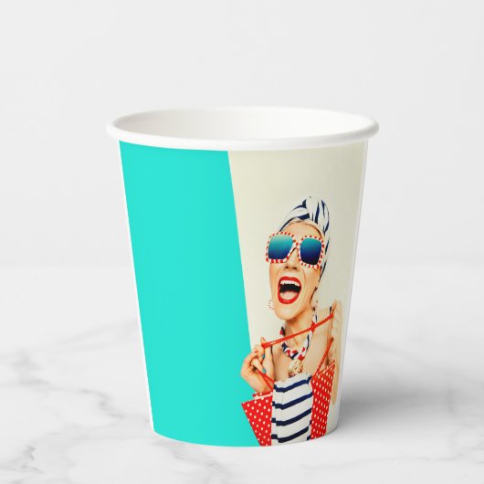 Funny Vijftigs is de New F-Bomb Birthday Party Papieren Bekers (Achterkant)