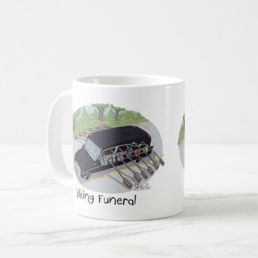 Funny Viking Funeral Mok (Voorkant links)