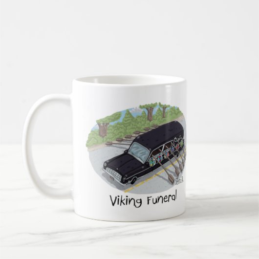 Funny Viking Funeral Mok (Links)