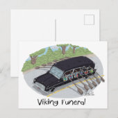 Funny Viking Funeral Post Kaart (Voorkant / Achterkant)