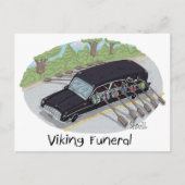 Funny Viking Funeral Post Kaart (Voorkant)