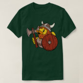 Funny Viking Rubber Duck Ax Shield Helmet Beard Gi T-shirt (Design voorkant)