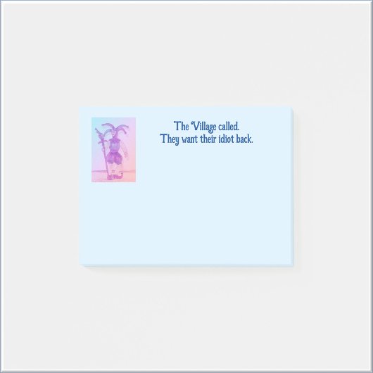 Funny Village Idiot Post-it® Notes
