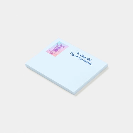 Funny Village Idiot Post-it® Notes (Schuin)