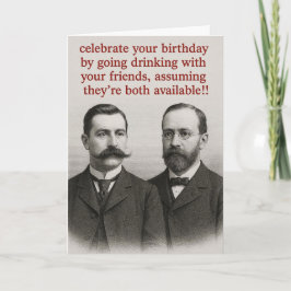 Funny vintage birthday card kaart