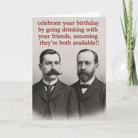 Funny vintage birthday card  kaart (Voorkant)