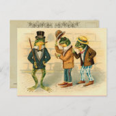 Funny Vintage Frogs Briefkaart (Voorkant / Achterkant)