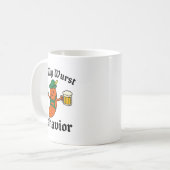 Funny Vintage German Octoberfest Wurst  Koffiemok (Voorkant links)