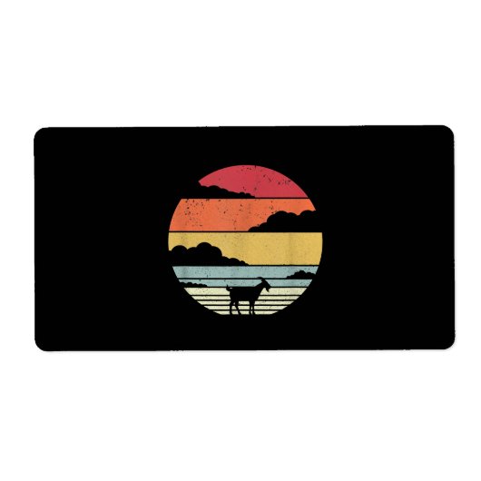 Funny Vintage Goat Gift Etiket (Voorkant)