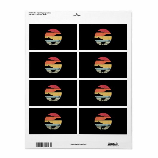 Funny Vintage Goat Gift Etiket (Full Sheet)