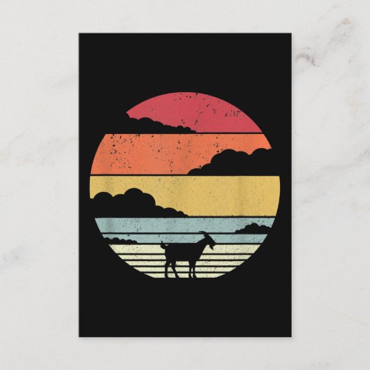 Funny Vintage Goat Gift Informatiekaartje (Voorkant)
