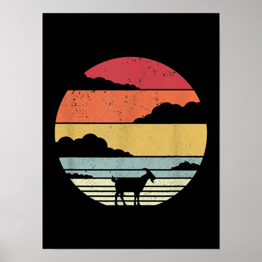 Funny Vintage Goat Gift Poster (Voorkant)