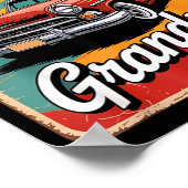 Funny Vintage Grandpa  Poster (Hoek)