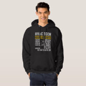 Funny Vintage HVAC Technician Apparel Hourly Rate  Hoodie (Voorkant volledig)
