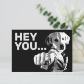 Funny vintage image style doggy bedankkaart (Staand voorkant)