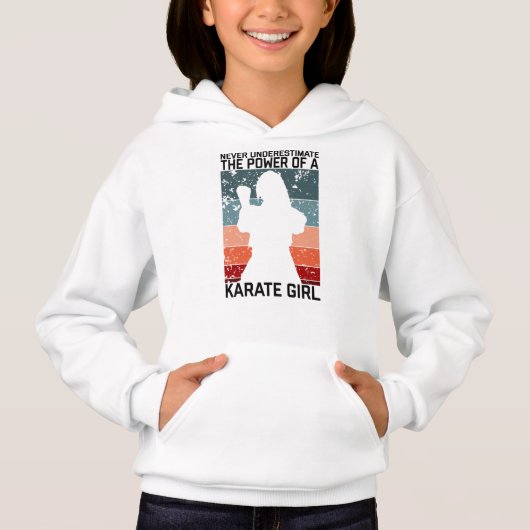 funny vintage karate girl quote sayings. (Voorkant)