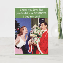 Funny Vintage-kerstkaart Feestdagen Kaart