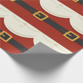 Funny Vintage kerstkerstkerstman Suit Cadeaupapier (Hoek)