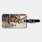 Funny Vintage Mouse Luggage Tag Bagagelabel (Voorkant horizontaal)