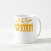 Funny Vintage Parkour Running 	 Christmas Gift Kid Koffiemok (Voorkant rechts)