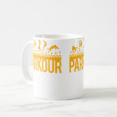 Funny Vintage Parkour Running 	 Christmas Gift Kid Koffiemok (Voorkant links)