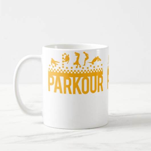 Funny Vintage Parkour Running 	 Christmas Gift Kid Koffiemok (Links)