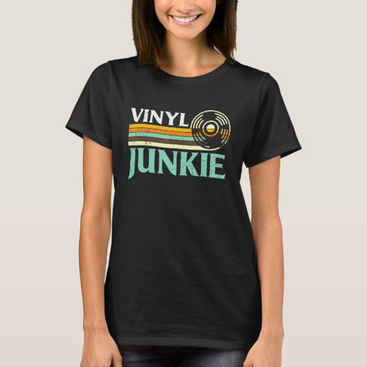 Funny Vinyl Junkie Shirt  Music 33 45 78 Rp (Voorkant)