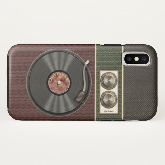 Funny Vinyl Record Player Case-Mate iPhone Case (Achterkant (horizontaal))