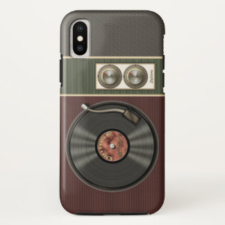 Funny  Vinyl Record Player iPhone X Hoesje