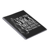 Funny Viola Player omdat Violinisten helden nodig Notitieboek (Rechterzijde)