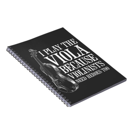 Funny Viola Player omdat Violinisten helden nodig Notitieboek (Rechterzijde)