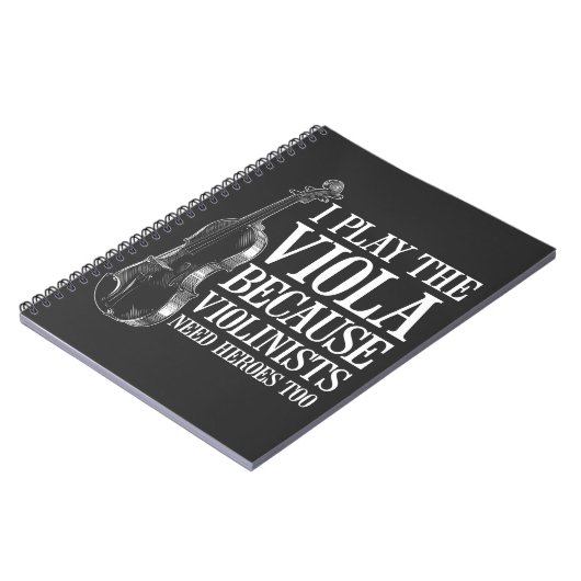 Funny Viola Player omdat Violinisten helden nodig  Notitieboek (Linkerzijde)
