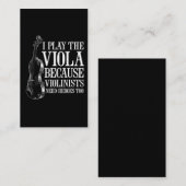 Funny Viola Player omdat Violinisten helden nodig  Visitekaartje (Voorkant / Achterkant)