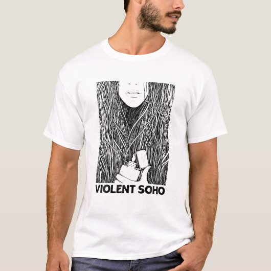 Funny Violent Arts Soho mes Love Music Costume H T-shirt (Voorkant)