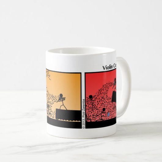 Funny Violin Concert Stickman Mok - 113 (Voorkant rechts)