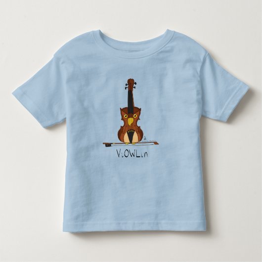 Funny Violin Cute Owl Musician Kinder Music Kinder Shirts (Voorkant)