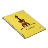 Funny Violin Cute Owl Musician Kinder Music Notitieboek (Rechterzijde)