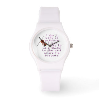 Funny Violin Geweldige Muziek Praktijk Humor Horloge