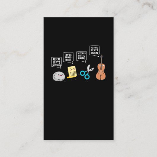 Funny Violin Player Humor Musician Fun Visitekaartje (Voorkant)