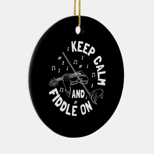 Funny Violin Violin Player Keramisch Ornament (Rechts)