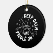 Funny Violin Violin Player Keramisch Ornament (Links)