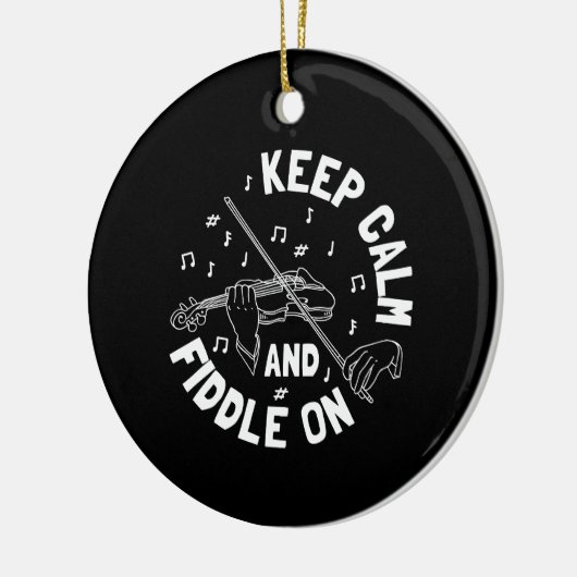 Funny Violin Violin Player Keramisch Ornament (Links)