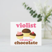 Funny Violist Music Briefkaart (Staand voorkant)