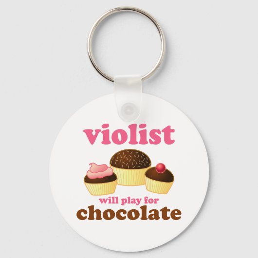 Funny Violist Music Sleutelhanger (Voorkant)