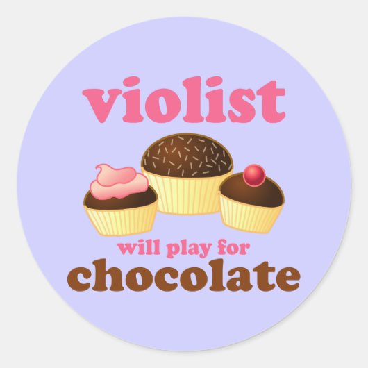 Funny Violist Muziek Sticker (Voorkant)